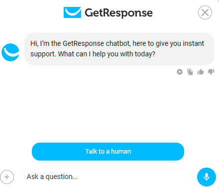 GetResponse Help Chat