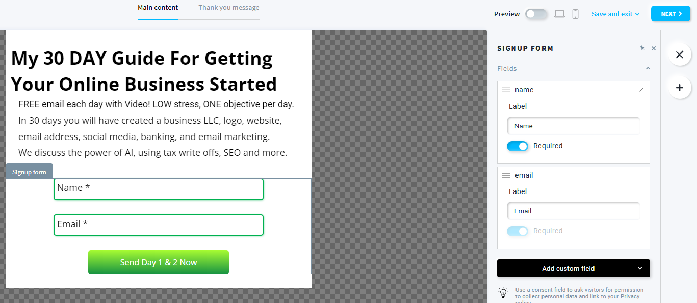 Easely Create GetResponse Email Capture Form In Less Than 10 Minutes ...